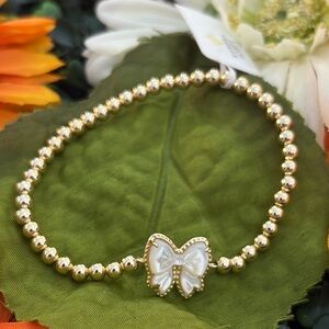 Kendra Scott Haley Bow stretch bracelet Ivory MOP
